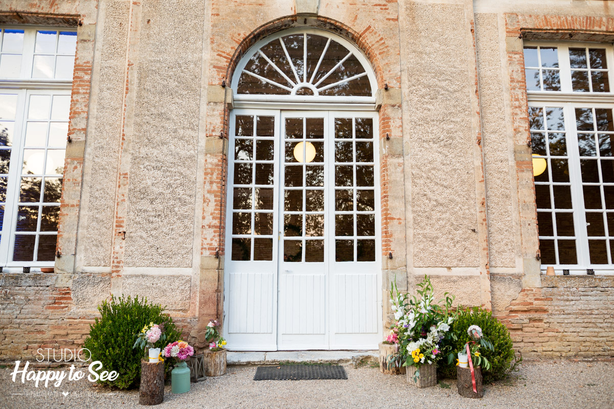 Porte d'entrée de l'orangerie du château de Saint Géry