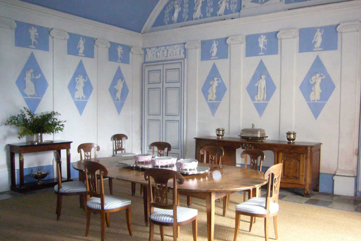 Salle à manger Wedgwood du Château de Saint Géry